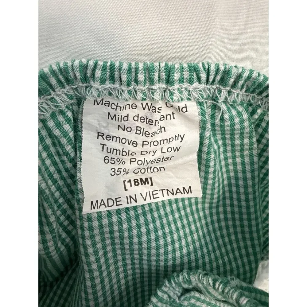 Cafe Du Monde Inspired Baby Outfit 18M New Orleans Beignet Gingham Bloomer Set